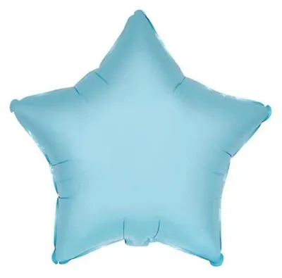Produktbild von Folienballon, 45 cm, Stern, hellblau