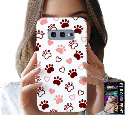 Image de Étui Pour Samsung Galaxy S10E - Pattes De Chien Sur Fond Blanc, Chien, Chat, Ours