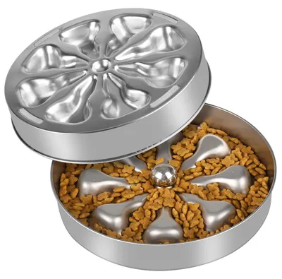 Produktbild von Solidchoice - Langsamfutter-Napf für Hunde aus Edelstahl mit rutschfestem Design