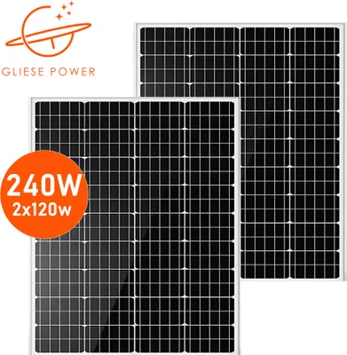Produktbild von 240W Solarmodul Effizient Mono 2x120W 12V Solarpanel Für Solaranlage Wohnmobil Camping Balkonkraftwerk