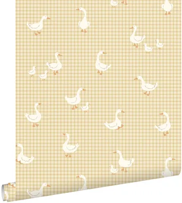 Obrázok produktu pre Tapeta ESTAhome Gänsen, žltá, 50 x 900 cm