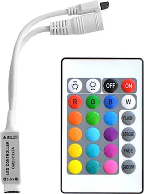 Zdjęcie produktu dla Sterownik do taśm LED RGB z pilotem 22 pin