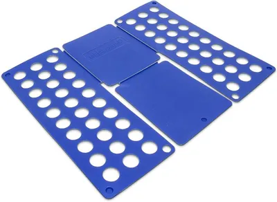 Productafbeelding van Vouwplank Kleding - Vouw Hulp - Kleding Snel Vouwen - XXL Grootte - 4 Stuks - Blauw