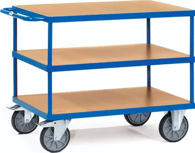 Image de Chariot à table lourd avec 3 plateaux 1200 x 800 mm