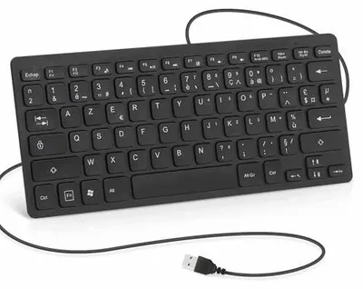 Zdjęcie produktu dla Klawiatura miniaturowa ergonomiczna 78 klawiszy USB do biura