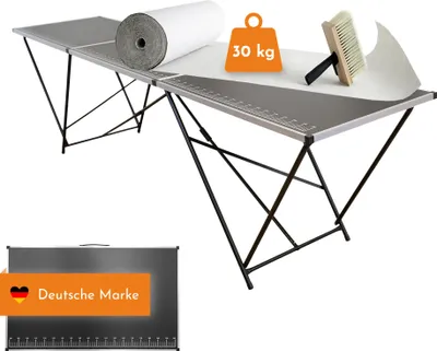 Produktbild von Tapeziertisch klappbar, Arbeitstisch mit Messskala, Mehrzwecktisch, Flohmarkttisch