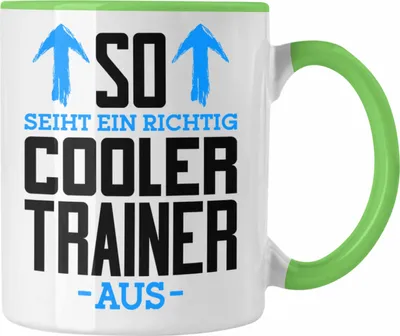 Produktbild von Trendation - So Sieht Ein Richtig Cooler Trainer Aus Tasse Geschenk Bester Trainer Der Welt (Grün)