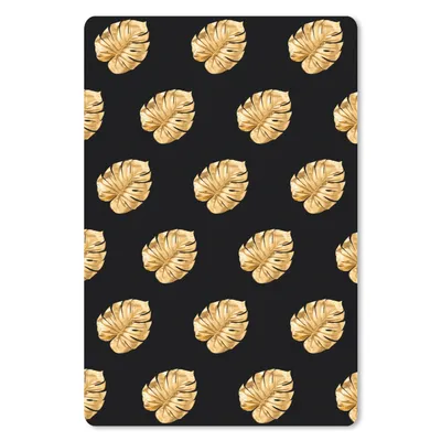 Produktbild von MuchoWow® Mauspad Mousepad Gold - Monstera - Muster 40x60 cm - Mousepads - Maus Mat - Pad - Mausunterlage - Schreibtisch Accesoire