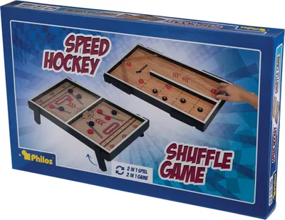 Produktbild von Philos Tischspiel Shuffle Game & Speed Hockey Holz-Aktionsspiel