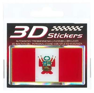 Produktbild von Sticker Aufkleber 3D Bandiera Perù