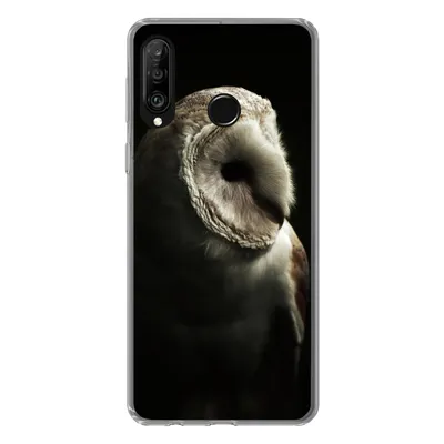 Produktbild von MuchoWow® Handyhülle Schutzhülle Hülle für Huawei P30 Lite Eule - Vogel - Porträt Silikon Softcase Handy Hülle - Handyhülle
