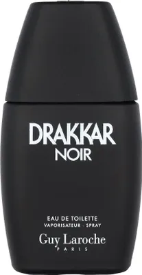 A black bottle of Drakkar Noir eau de toilette for men.