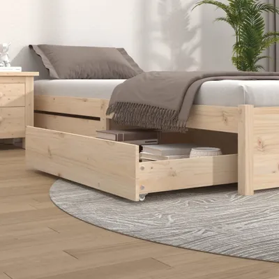 Produktbild von vidaXL Zásuvky na postel 2 ks. Masivní borovicové dřevo