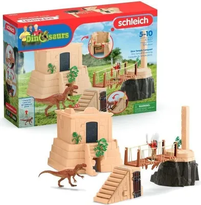 Produktbild von Abenteuer im verlorenen Tempel Spielset, Schleich 42657 Dinosaurs, mit Monolophosaurus, für Kinder ab 5 Jahren