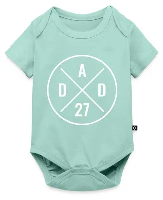 Produktbild von Spreadshirt Dad 27 Retro Look Kurzarm Tages Baby Body, 68 (3-6 M.), Mint