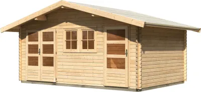 Produktbild von Karibu Gartenhaus Gerätehaus Blockhaus Lagor 2 naturbelassen 507x327x273 cm