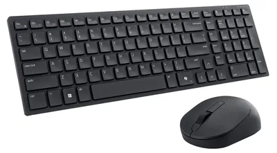 Produktbild von DELL Pro kompakte und leise Tastatur und Maus – KM555 - deutsch (QWERTZ), Kabellos, RF Wireless + Bluetooth, Plunger key switch, QWERTZ, Schwarz, Maus enthalten