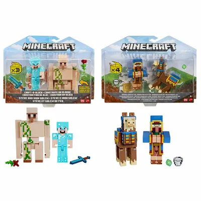 Immagine prodotto di Figure Assortite 2-Pack Minecraft Gtt53 Mattel