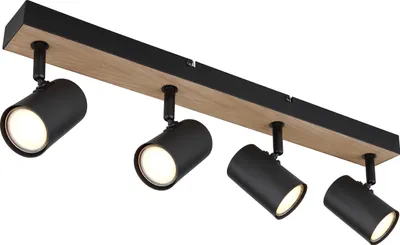 Produktbild von Globo Lighting Strahler Metall schwarz matt, 4x GU10