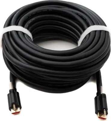 Produktbild von HDMI 2.0 Kabel 15 m Typ A Stecker zu Stecker Panel anschraubbar in Schwarz | System-S