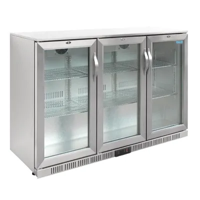 Produktbild von Polar Serie G Edelstahl Barkühlschrank mit 3 Klapptüren 330L