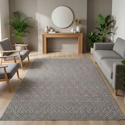 Image de Carpetsale24 Tapis Salon Bouclé Boucles Style Scandinave Design Vintage Résistant Ultra Doux pour Chambre à Coucher, Taille: 120x170 cm