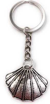Produktbild von Onwomania Schlüsselanhänger Keychain Silber Metall Muschel Meer Maritime See Tier Anhänger
