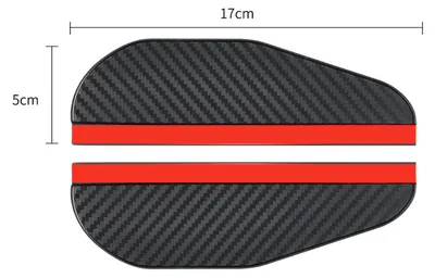 Image de Déflecteur anti-pluie pour rétroviseur, style fibre de carbone, imperméable et anti-soleil, universel pour voiture