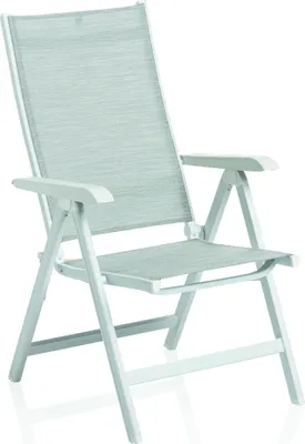 Produktbild von KETTLER Basic Plus Multipositionssessel, weiß matt/hellgrau, Aluminium/Outdoorgewebe
