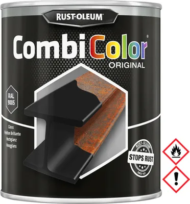 Produktbild von Rust Oleum CombiColor Original Hochglanz RAL 9005 tiefschwarz 750ml