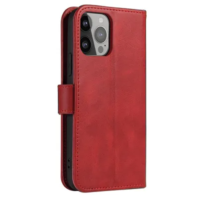 Zdjęcie produktu dla Magnet Case etui Samsung Galaxy S23+ pokrowiec z klapką portfel podstawka czerwone
