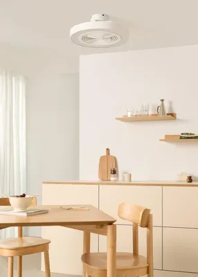 Produktbild von WIND CLEAR EASY - Leiser 40W Deckenventilator Ø50 cm mit versteckten Flügeln und LED-Licht