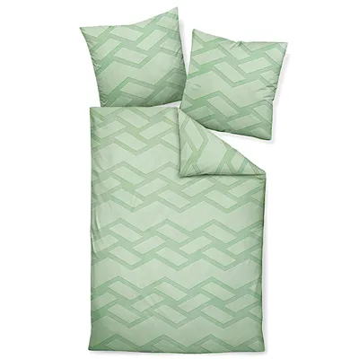 Produktbild von Janine Design Mako-Satin Bettwäsche-Garnitur J. D. 87082 Farbe grün-06 Größe 240x220+2x80x80cm