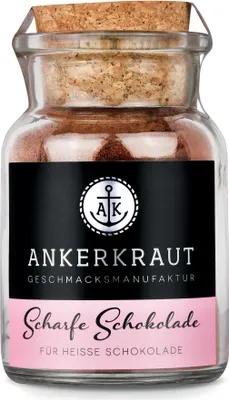 Produktbild von Scharfe Schokolade, 125g im Korkenglas