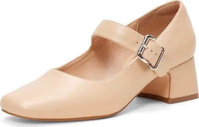 Zdjęcie produktu dla Mary Jane Pumps Damskie buty z paskiem Eleganckie Kremowo-białe 5 cm obcas 38,5