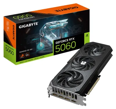 Image de Gigabyte GeForce RTX 5060 GAMING OC 8GB GDDR7 3xDP 1xHDMI (GV-N5060GAMING OC-8GD)