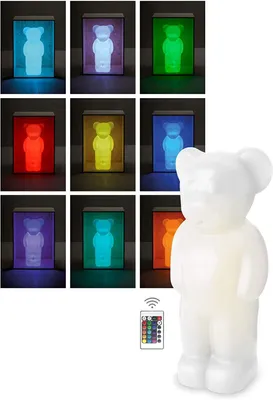 Image de Authentics LED Set de remplacement Pour Lumibär, ampoule de remplacement avec télécommande, alu, caoutchouc, LED, multicolore, 60058LED