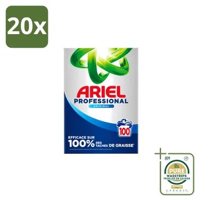 Produktbild von 20 x Ariel Professional Regular Waschmittel - 5,5 kg - Vorratspackung - 20 Stücke