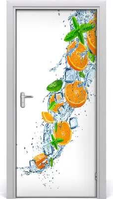 Produktbild von Tulup Türaufkleber 95x205 cm Dekorative Aufkleber Selbstklebend Wasserdichte Tapete Abnehmbar Schlafzimmer Wohnzimmer Wohnkultur - Orangen