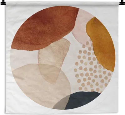 Produktbild von MuchoWow® Wandteppich Wandbehang Aquarell - Illustration - Abstrakt 60x60 cm Tapisserie Dekoration Wandtuch - Dekorationen - Wand Decke