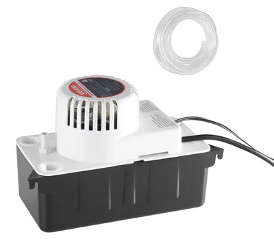 Obrázok produktu pre Čerpadlo na odvod kondenzátu VEVOR, 1/50 HP, 65 galónov za hodinu, výtlak 15 stôp / 4,57 metra, automatické čerpadlo kondenzátu s nádržou 1/2 galóna, s plávacím spínačom a 20-metrovou hadicou, vhodné pre klimatizácie, odvlhčovače, pece a výrobníky ľadu na odvod vody