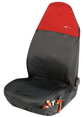 Obrázek produktu pro WALSER potah dílenského sedadla venkovní sportovní, chránič sedadla auta, chránič dílenského sedadla auta, ochranná podložka pod auto, chránič dílenského sedadla černý/červený