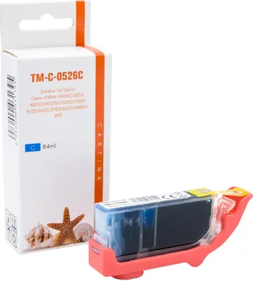 Produktbild von cyan Tinte/Tintenpatrone 4.3-CLI-526CDUC kompatibel mit Canon CLI-526C [ 4541B001 ]