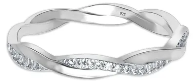 Produktbild von Bibei Geflochtener Damenring mit Zirkonia in 925er Sterlingsilber BIAN019