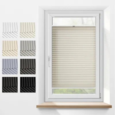 Produktbild von Plissee Mit Bohren Nach Maß - Plisses für Fenster & Türen, Anpassbare Höhe 50-149cm, Breite 30-129cm, 27 Verdunkelungsfarben, Montage im Fensterrahmen