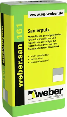 Produktbild von weber.san 161 Sanierputz <1mm, naturweiß 30kg