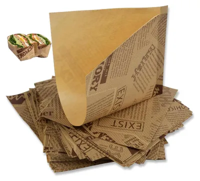 Produktbild von 50 Stück Snackbeutel, Hamburgerbeutel, Sandwichbeutel, Snackbeutel, Dönerbeutel, Snackbeutel mit  Aufdruck