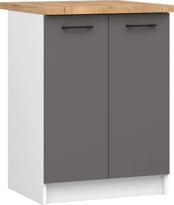 Produktbild von Akord Schrank Oliwia Mit Oberplatte In Weiß-Grau/Grafit 46X60X85 Cm