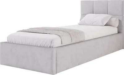 Produktbild von Moebelpaket Bett 120x200 cm , Bett Azurro SO7, Polsterbett mit Stauraum, Modern Einzelbett mit Einem Metallrahmen Grau