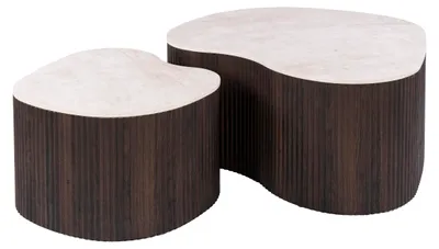 Produktbild von Hoyz Collection – Couchtisch Ceramo Medio – Braun – 85 x 90 x 39 cm